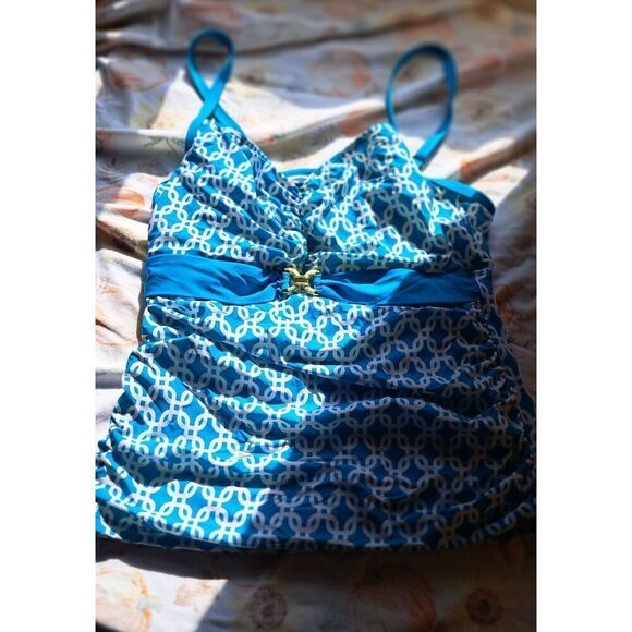 ALEX MARIE SIZE 14 TURQUOISE SWIMSUIT TOP   WITH UNDERWIRE - Picture 3 of 6